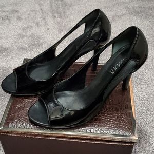 Ralph Lauren back, patent heels.